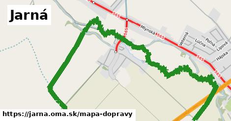 ikona Jarná: 19 km trás mapa-dopravy v jarna