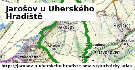 ikona Jarošov u Uherského Hradiště: 0 m trás turisticky-atlas v jarosov-u-uherskeho-hradiste