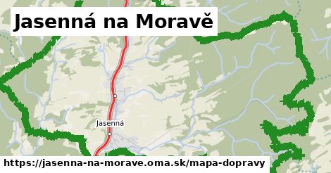 ikona Jasenná na Moravě: 3,8 km trás mapa-dopravy v jasenna-na-morave