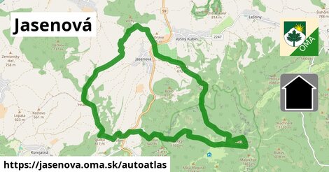 ikona Mapa autoatlas v jasenova