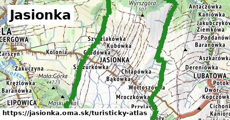 ikona Turistická mapa turisticky-atlas v jasionka