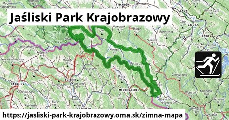 ikona Zimná mapa zimna-mapa v jasliski-park-krajobrazowy