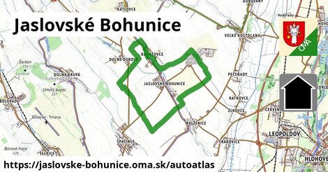 ikona Mapa autoatlas v jaslovske-bohunice