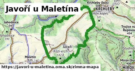 ikona Javoří u Maletína: 0 m trás zimna-mapa v javori-u-maletina