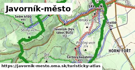 ikona Turistická mapa turisticky-atlas v javornik-mesto