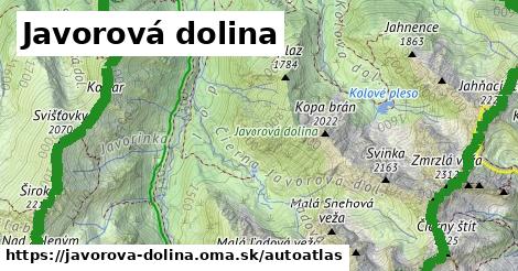 ulice v Javorová dolina