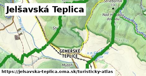 ikona Jelšavská Teplica: 4,5 km trás turisticky-atlas v jelsavska-teplica