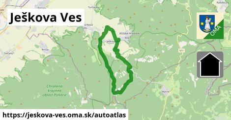 ikona Mapa autoatlas v jeskova-ves