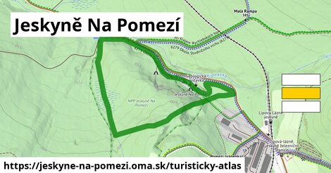 ikona Jeskyně Na Pomezí: 63 m trás turisticky-atlas v jeskyne-na-pomezi