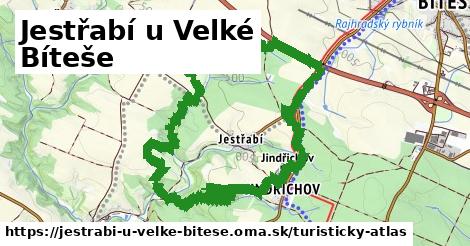 ikona Jestřabí u Velké Bíteše: 560 m trás turisticky-atlas v jestrabi-u-velke-bitese