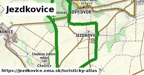 ikona Turistická mapa turisticky-atlas v jezdkovice