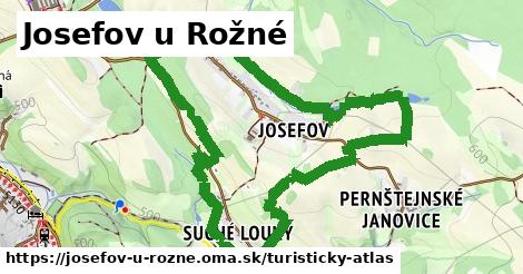 ikona Josefov u Rožné: 0 m trás turisticky-atlas v josefov-u-rozne