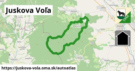 ikona Mapa autoatlas v juskova-vola