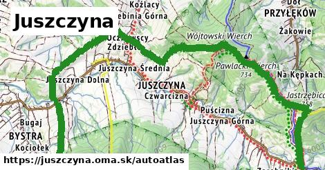 ikona Mapa autoatlas v juszczyna