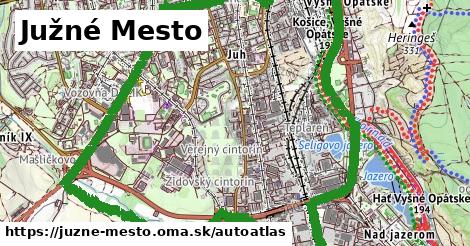 ikona Mapa autoatlas v juzne-mesto