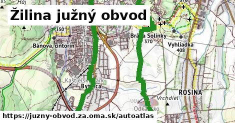 ulice v Žilina južný obvod