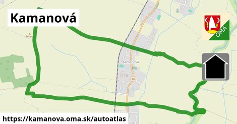 ikona Mapa autoatlas v kamanova