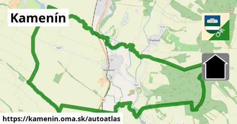 ikona Mapa autoatlas v kamenin