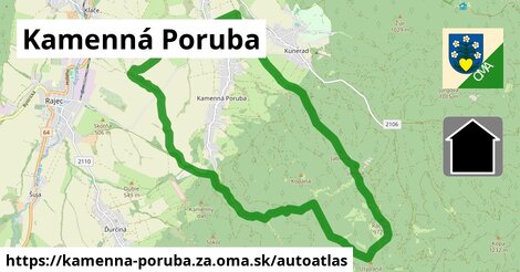 ulice v Kamenná Poruba, okres ZA