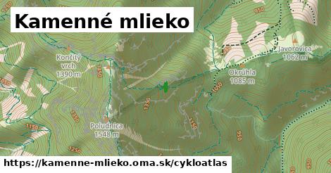 ikona Kamenné mlieko: 0 m trás cykloatlas v kamenne-mlieko