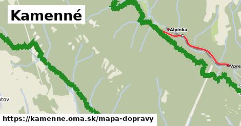 ikona Kamenné: 2,5 km trás mapa-dopravy v kamenne