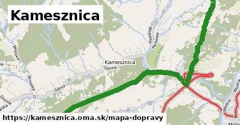 ikona Kamesznica: 3,3 km trás mapa-dopravy v kamesznica
