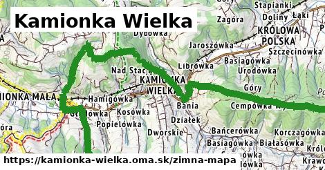 ikona Zimná mapa zimna-mapa v kamionka-wielka