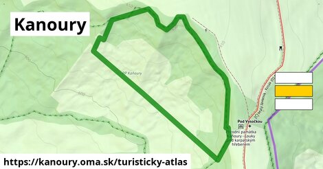 ikona Turistická mapa turisticky-atlas v kanoury