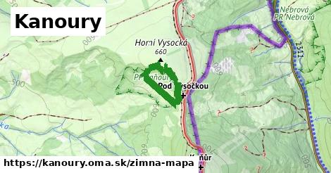 ikona Kanoury: 0 m trás zimna-mapa v kanoury