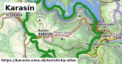 ikona Karasín: 17 km trás turisticky-atlas v karasin