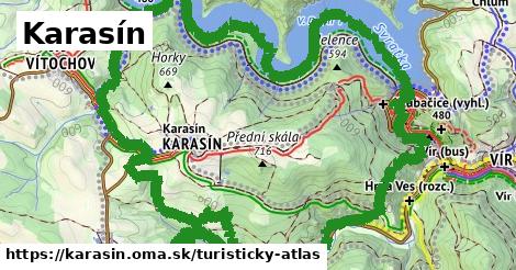 ikona Karasín: 17 km trás turisticky-atlas v karasin