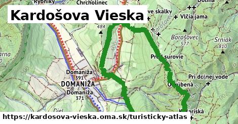 ikona Kardošova Vieska: 510 m trás turisticky-atlas v kardosova-vieska