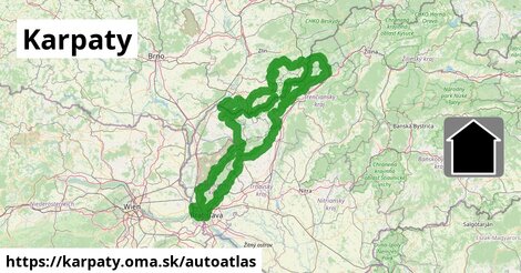 ikona Mapa autoatlas v karpaty