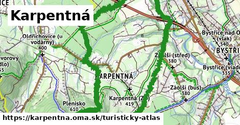 ikona Turistická mapa turisticky-atlas v karpentna