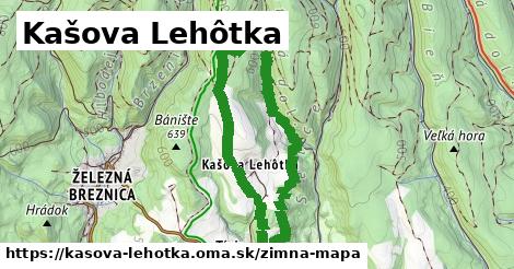 ikona Kašova Lehôtka: 0 m trás zimna-mapa v kasova-lehotka