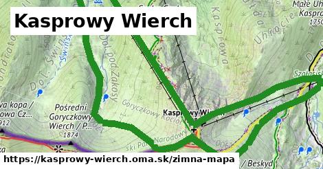 ikona Zimná mapa zimna-mapa v kasprowy-wierch