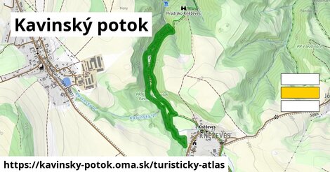 ikona Kavinský potok: 281 m trás turisticky-atlas v kavinsky-potok