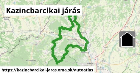 ikona Mapa autoatlas v kazincbarcikai-jaras