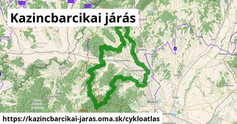 ikona Cyklo cykloatlas v kazincbarcikai-jaras