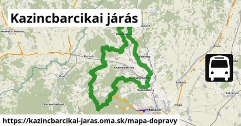 ikona Mapa dopravy mapa-dopravy v kazincbarcikai-jaras