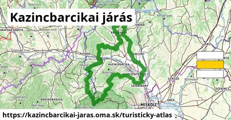 ikona Turistická mapa turisticky-atlas v kazincbarcikai-jaras