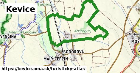 ikona Kevice: 0 m trás turisticky-atlas v kevice