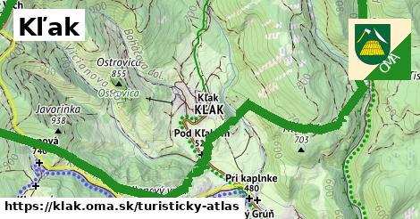 ikona Turistická mapa turisticky-atlas v klak