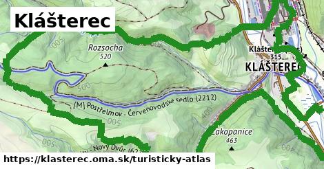 ikona Turistická mapa turisticky-atlas v klasterec