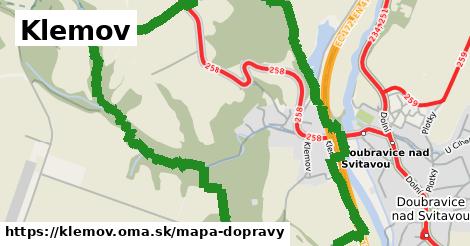 ikona Klemov: 4,6 km trás mapa-dopravy v klemov