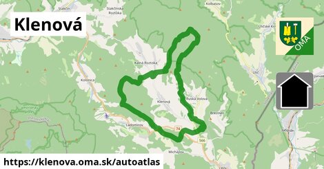 ikona Mapa autoatlas v klenova