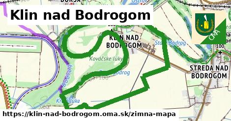 ikona Klin nad Bodrogom: 0 m trás zimna-mapa v klin-nad-bodrogom