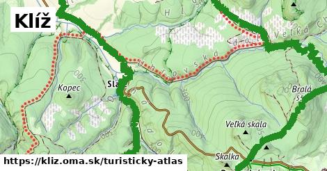 ikona Klíž: 1,46 km trás turisticky-atlas v kliz