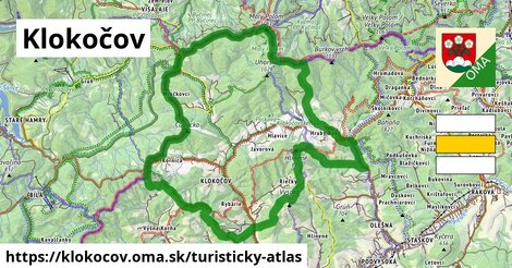 ikona Klokočov: 58 km trás turisticky-atlas v klokocov