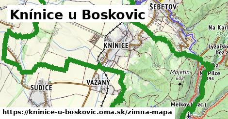 ikona Knínice u Boskovic: 1,40 km trás zimna-mapa v kninice-u-boskovic